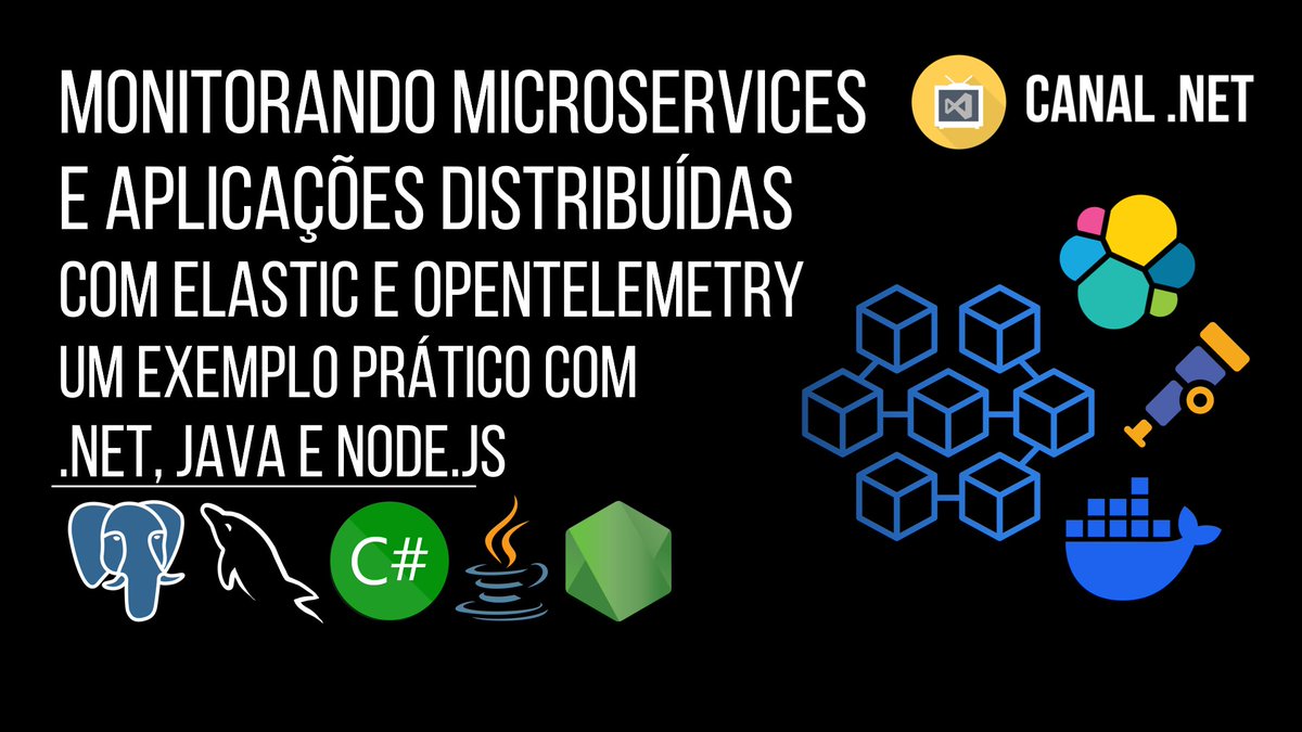 RenatoGroff's tweet image. Novo vídeo no Canal .NET -&amp;gt; Monitorando microsserviços com Elastic stack e OpenTelemetry: um exemplo com .NET, Java e Node -- Link: youtube.com/watch?v=ZRLjxn… 

C/ @diegoonazure @brunobritodev 

#elasticapm #opentelemetry #elastic #elasticsearch #kibana #microservices #observability