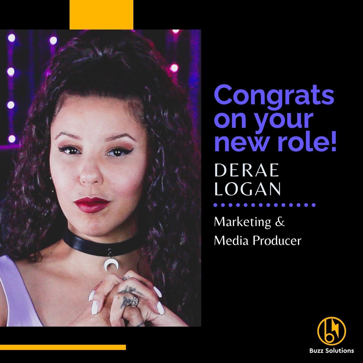 We are thrilled to announce that <a href="/_rainbowFRIGHT/">DeRae</a> is taking on an expanded role with the Buzz #Marketing team. As a Marketing and #MediaProducer, DeRae will add social media, email &amp; webinar responsibilities to #VideoProduction. Congratulations, DeRae! 
#DigitalMedia #GoBuzzGo