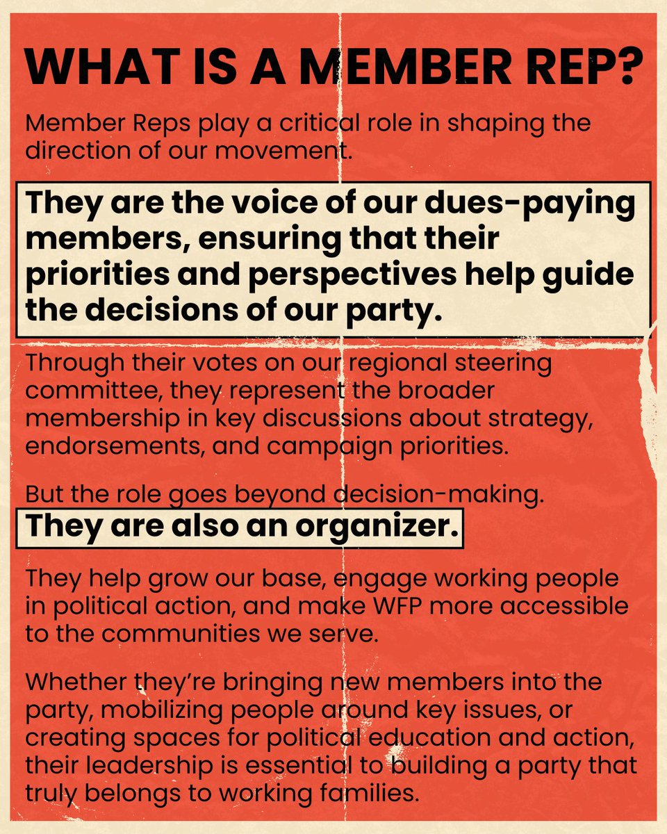 At CA WFP, member reps help shape our strategy and lead organizing efforts. Now it’s time to vote—make your voice count! secure.actblue.com/donate/califor…