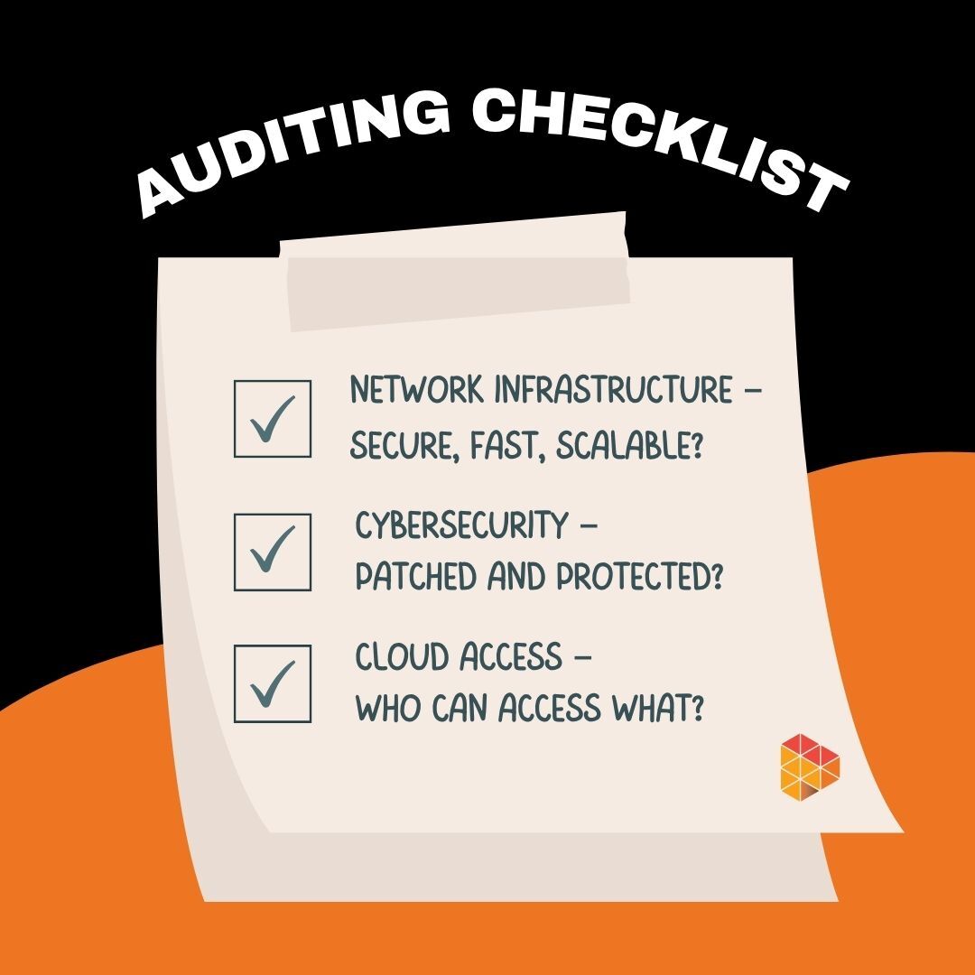 ✅ Mid-Year IT Audit: 3 Systems to Check Before Q3:

1️⃣ Network – Secure, fast &amp; scalable?
2️⃣ Cybersecurity – Fully patched?
3️⃣ Cloud – Who has access (and why)?

Not sure? Start here 👉 hubs.ly/Q03sqZG80

#helpmepcs #managedservices #ITsupport #networksecurity #ITaudit