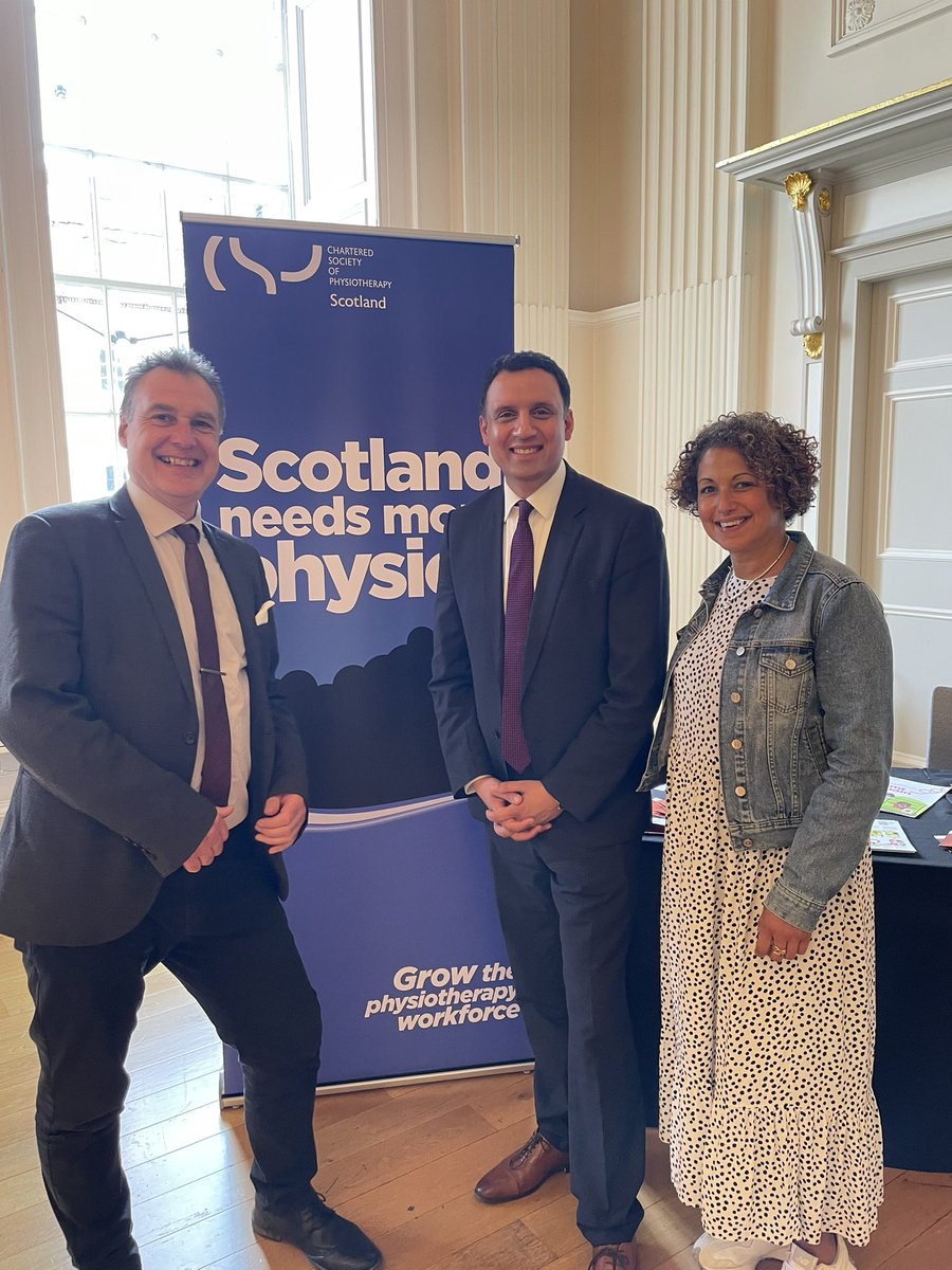 CSPScot's tweet image. Many thanks to @AnasSarwar @ScottishLabour leader for visiting the #righttorehab stall at #Scotland2050 to offer support - and agreeing that #ScotlandNeedsPhysios @thecsp