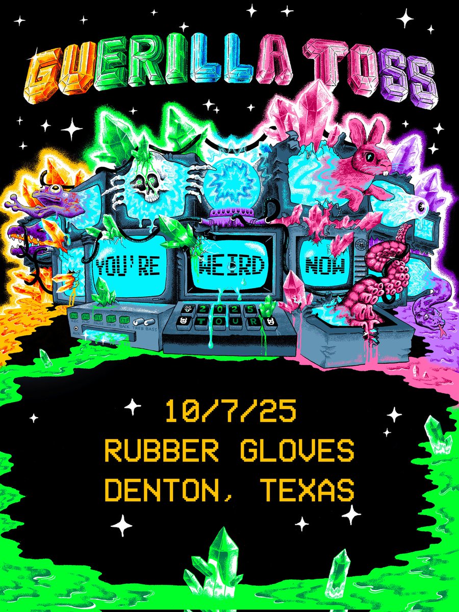 Just Announced!
10/7 <a href="/guerillatoss/">Guerilla Toss</a> <a href="/rgrsdentontx/">R.I.P. RGRS 1997-2016</a> 

On sale Friday at ATTHEHELMPRESENTS.COM

#denton #dfw #guerillatoss #atthehelmpresents