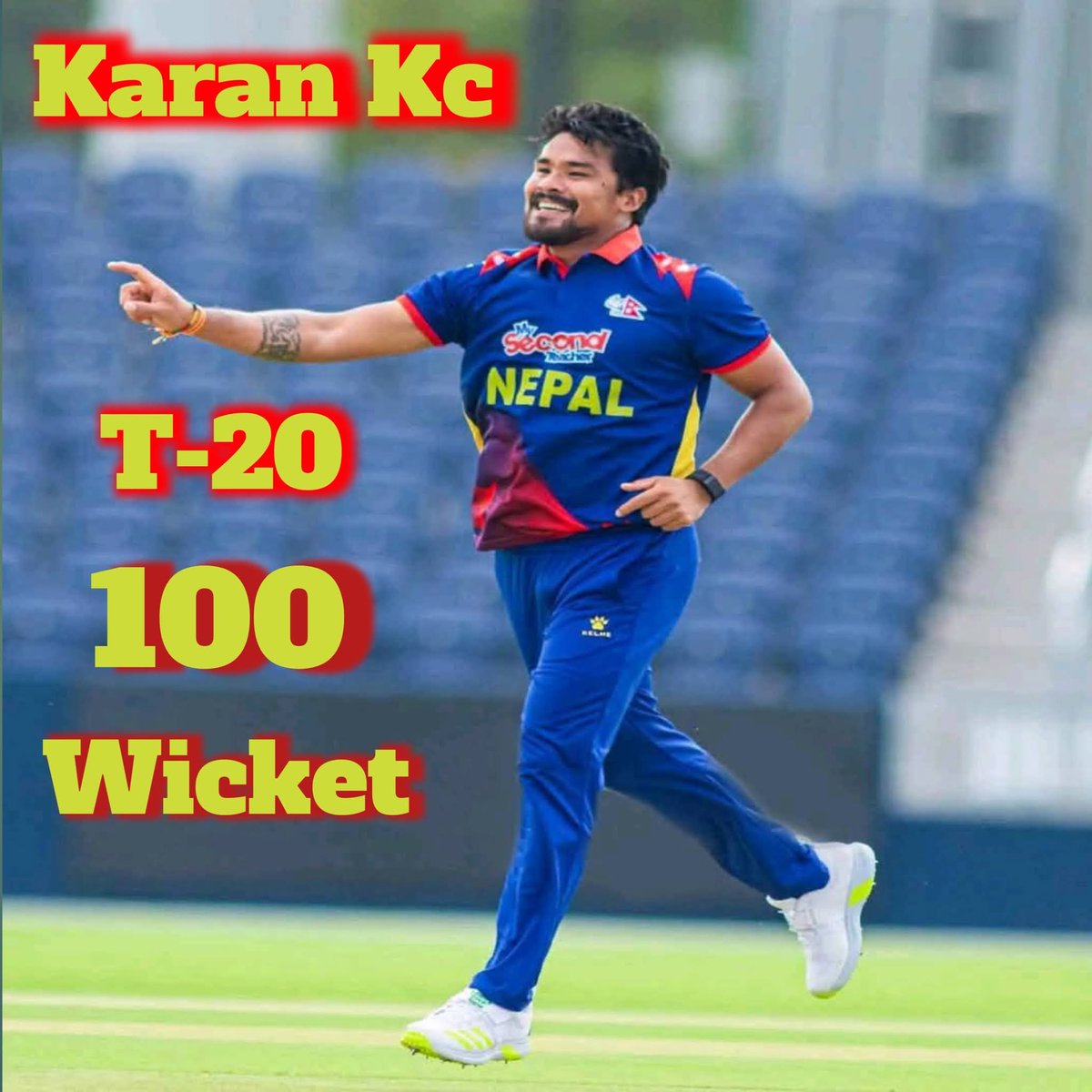 prdp_621's tweet photo. Congratulations karan kc for being second nepali player to take 100 wicket on T20I 
This happens on Nepal's 101st T20I game 
#Nep vs Scotland.
#17June2025 https://t.co/mydHUIFafr
