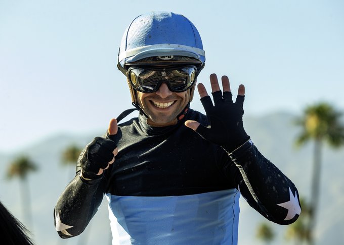 Equibase (@equibase) on Twitter photo Umberto Rispoli has been riding absolutely lights out! 🔥
<a href="/umbyrispoli/">Umberto Rispoli</a> won at a 43% clip last week, taking 10 trips to the winner's circle with $375,960 in earnings!
On Sunday at <a href="/santaanitapark/">Santa Anita Park</a>, Rispoli became the 12th jockey in history with 6 wins on a single card at SA, Umberto Rispoli has been riding absolutely lights out! 🔥
<a href="/umbyrispoli/">Umberto Rispoli</a> won at a 43% clip last week, taking 10 trips to the winner's circle with $375,960 in earnings!
On Sunday at <a href="/santaanitapark/">Santa Anita Park</a>, Rispoli became the 12th jockey in history with 6 wins on a single card at SA,
