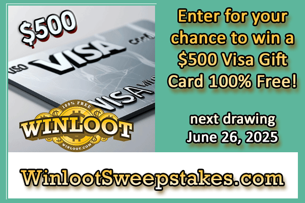 👀Heads up! 🎁We're dropping another $500 Visa Gift Card #Giveaway on June 26th! Don't miss your free entries for the chance to be the lucky #Winner!🏆
👇
Enter WinlootSweepstakes: ow.ly/tR2550WaNEn