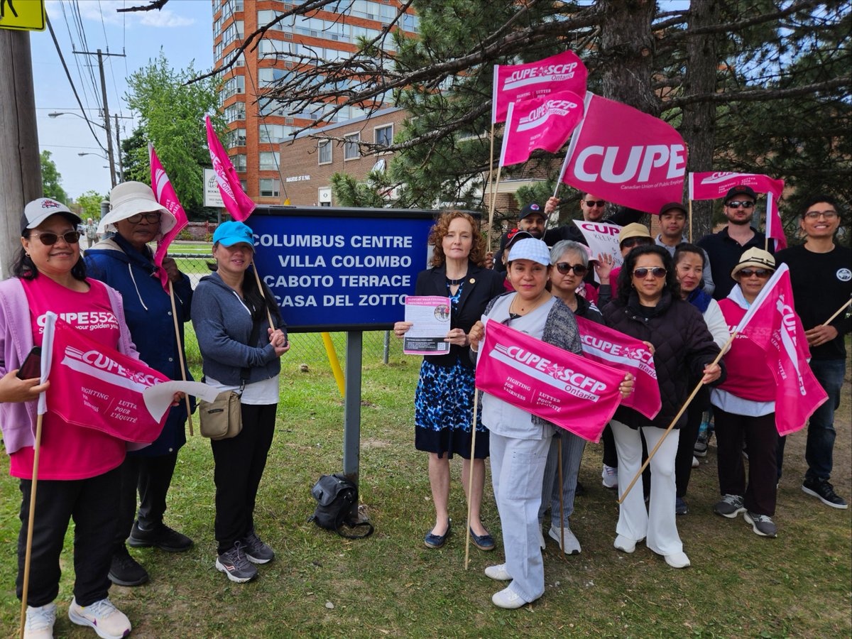 The Personal Support Workers (PSW) who support our seniors with care and dignity deserve to be treated with the same respect—through fair wages and benefits. I stood with members of CUPE Local 5525 from Villa Columbo, now in Week 3 of their strike.