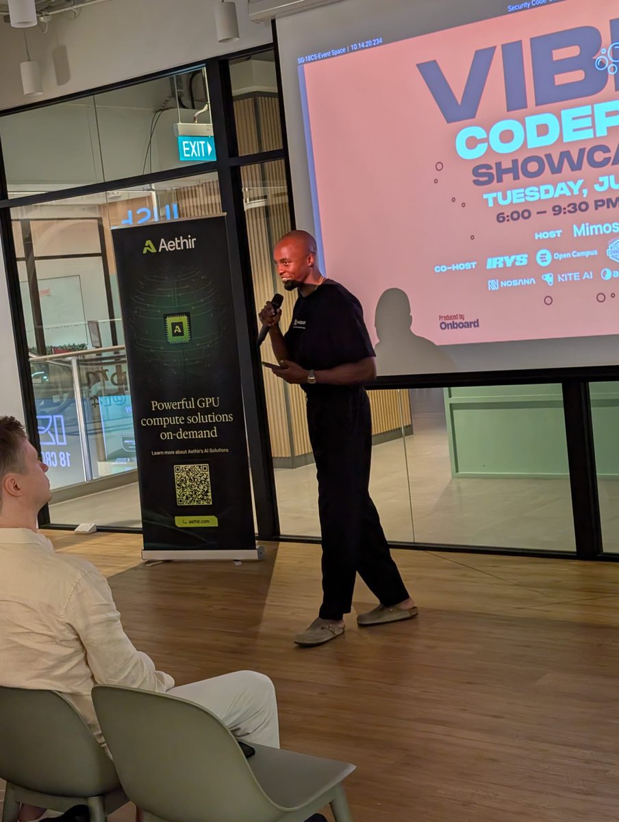 Bourjois (@bourjoissmith) on Twitter photo Singapore, here we go 🇸🇬
Great vibes ahead <a href="/superai_conf/">SuperAI</a>,
solid warm-up evening co-hosted with <a href="/nosana_ai/">Nosana</a>, <a href="/AethirCloud/">Aethir</a>, <a href="/mimosavc/">Mimosa Vibe Coders</a>,<a href="/irys_xyz/">Irys (✧ᴗ✧)</a>,
<a href="/opencampus_xyz/">Open Campus</a>,<a href="/superconnector_/">Super Connector</a>,
<a href="/GoKiteAI/">KITE AI</a>, <a href="/real_alethea/">Alethea AI</a> ,
<a href="/hubdotxyz/">Hub.xyz</a>, <a href="/OpenGPUfndn/">OpenGPU Foundation</a>
#superai2025 #gpu #ai Singapore, here we go 🇸🇬
Great vibes ahead <a href="/superai_conf/">SuperAI</a>,
solid warm-up evening co-hosted with <a href="/nosana_ai/">Nosana</a>, <a href="/AethirCloud/">Aethir</a>, <a href="/mimosavc/">Mimosa Vibe Coders</a>,<a href="/irys_xyz/">Irys (✧ᴗ✧)</a>,
<a href="/opencampus_xyz/">Open Campus</a>,<a href="/superconnector_/">Super Connector</a>,
<a href="/GoKiteAI/">KITE AI</a>, <a href="/real_alethea/">Alethea AI</a> ,
<a href="/hubdotxyz/">Hub.xyz</a>, <a href="/OpenGPUfndn/">OpenGPU Foundation</a>
#superai2025 #gpu #ai