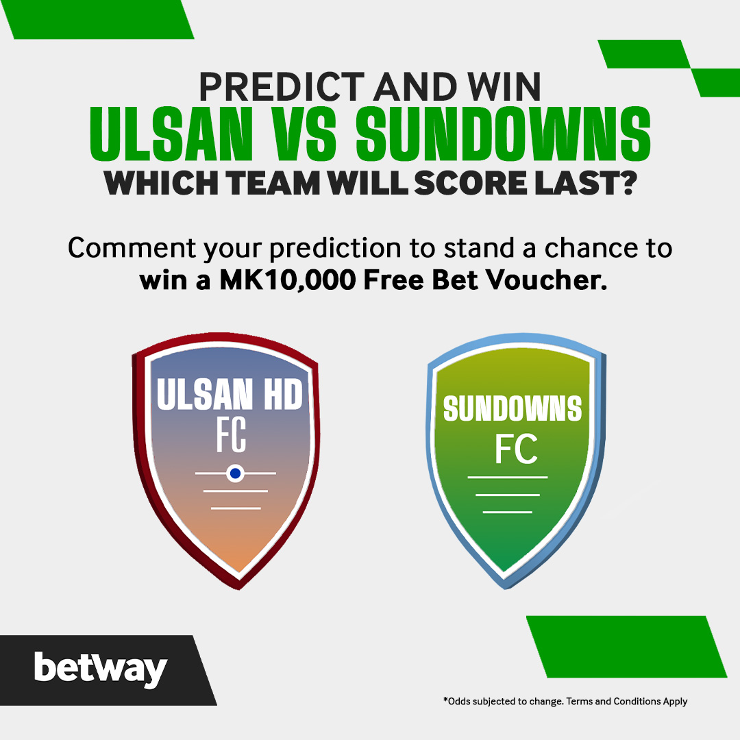 🎯 FIFA CLUB WORLD CUP – Ulsan 🆚 Sundowns

 🔥 Free bet vouchers up for grabs!

To Enter:

 ✅ Follow us
 🔁 RT this post
 🗣️ Reply with your prediction for the last team to score in the match
📅 Closes today at 9PM, 17 June 2025

 🏆 20 winners will be randomly drawn from
