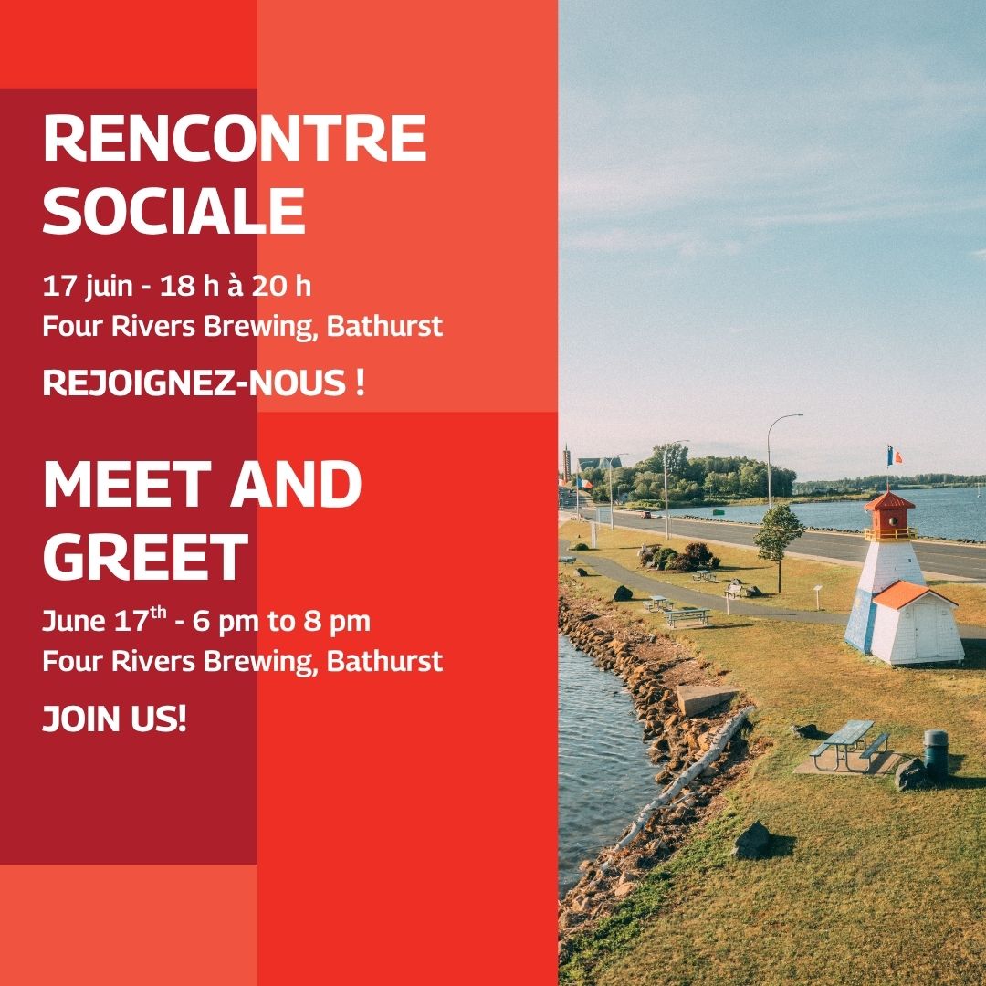 🔴📢 Ce soir à Bathurst! / Tonight in Bathurst!
La première ministre Susan Holt et le ministre René Legacy seront à Four Rivers Brewery de 18 h à 20 h ce soir! Venez rencontrer votre équipe libérale locale, échanger sur l’avenir du Nouveau-Brunswick, et profitez d’une soirée de