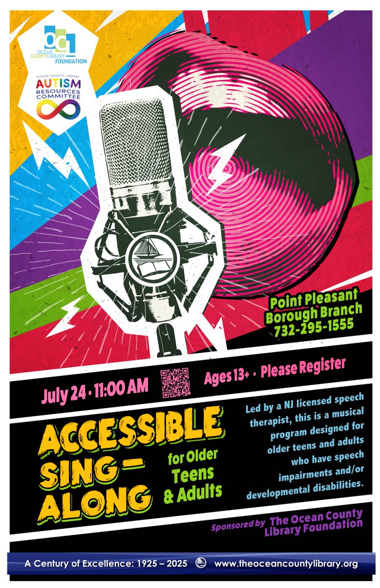 🎤🎶 The Point Pleasant Library is hosting an accessible sing-along for older teens and adults ! A fun, inclusive event for all to enjoy music together.🎵 Check out the info below and join the fun! <a href="/Brick_K12/">Brick Township Public Schools</a> <a href="/BTPSLearns/">BTPSLearns</a>