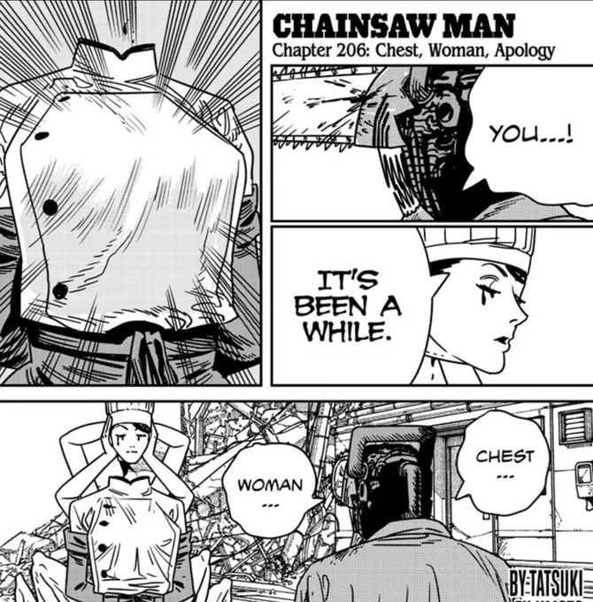 Honestly, I'm genuinely surprised Denji didn't notice it the first time. 