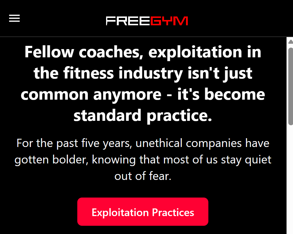 Abhinav || FreeGym (@mutant1643) on Twitter photo Every fitness coach on Twitter needs to read this guide on industry exploitation - we've documented 17 exploitation practices that are destroying careers (link in the comments).
<a href="/chiragbarjatyaa/">Chirag Barjatya</a>, since <a href="/thepfcclub/">PFC Club - Online Fitness Coaching!</a> acts as an 'agent' for coaches, I'm particularly interested in Every fitness coach on Twitter needs to read this guide on industry exploitation - we've documented 17 exploitation practices that are destroying careers (link in the comments).
<a href="/chiragbarjatyaa/">Chirag Barjatya</a>, since <a href="/thepfcclub/">PFC Club - Online Fitness Coaching!</a> acts as an 'agent' for coaches, I'm particularly interested in