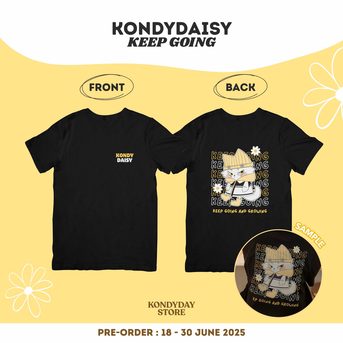 kondydaisy's tweet photo. [ Pre-Order ] kondydaisy - keep going 

เสื้อยืดทรง Oversize ตัวแรกของเรา ✨

Pre-Order ได้ตั้งแต่วันที่
🌼18 - 30 มิถุนายน 2025

สั่งซื้อได้ที่ : https://t.co/VAtzQawMni

#kondydaystore #friendii https://t.co/QipNhMSrYL