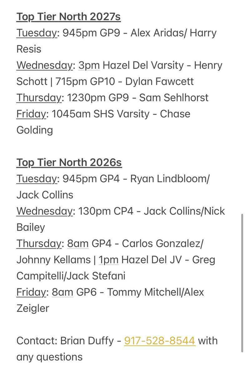 Top Tier North (@toptiernorth) on Twitter photo Top Tier North game times and pitching rotation for the MPL this week <a href="/Bullpenevents/">Bullpen Tournaments</a>. Lot of talented high-academic players! <a href="/TopTierBaseball/">Top Tier Baseball ๐บ๐ธ</a> Top Tier North game times and pitching rotation for the MPL this week <a href="/Bullpenevents/">Bullpen Tournaments</a>. Lot of talented high-academic players! <a href="/TopTierBaseball/">Top Tier Baseball ๐บ๐ธ</a>