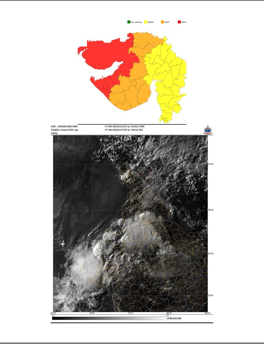#StaySafe #WeatherForecast

IMDના અહેવાલ મુજબ આજે સાત વાગ્યાથી પછીના ત્રણ કલાક સુધી કચ્છમાં વીજળી સાથે ભારે વરસાદની આગાહી વ્યક્ત કરવામાં આવી છે. નાગરિકોને સાવચેત રહેવા અનુરોધ છે. 
<a href="/CMOGuj/">CMO Gujarat</a> <a href="/revenuegujarat/">Revenue Dep. Gujarat</a> <a href="/InfoGujarat/">Gujarat Information</a>