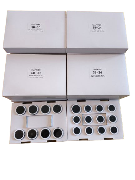 アケコン用ボタン】OneFRAME A set (24mm x11、30mm x1)ブラック