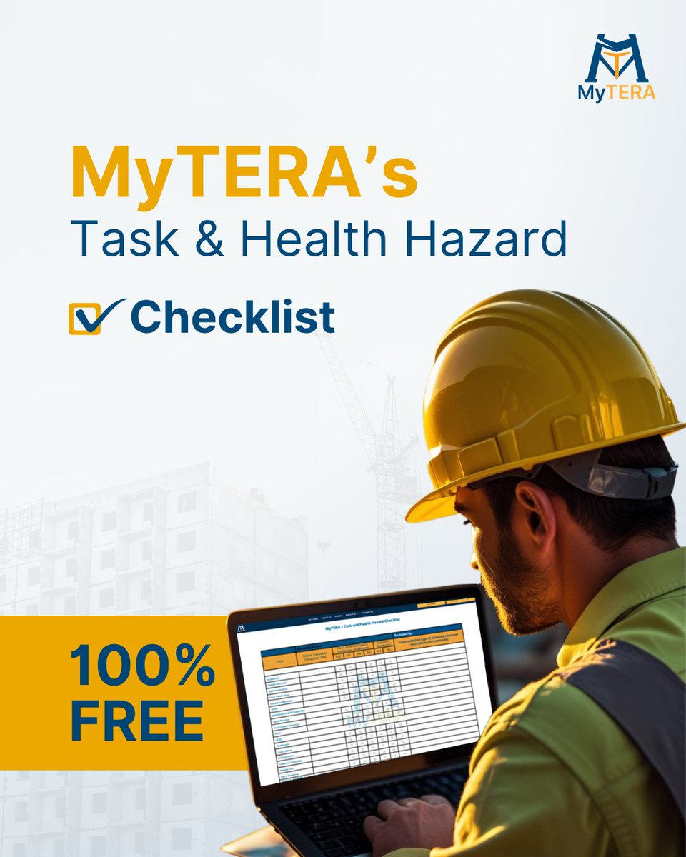 MyTERA365's tweet photo. Grab your free Task &amp; Health Hazard Checklist from MyTERA — Simple. Effective. Essential.

Download now at https://t.co/oScGeNJ4cf.

 #FreeChecklist #MyTERA https://t.co/dZh5XMPkek