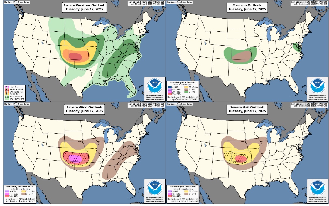 WXTrackingPlus's tweet photo. ⚠️TODAY⚠️: A #ModerateRisk of Severe Weather has been issued for the #Plains, including portions of #Oklahoma and #Kansas also includes #WitchitaKS #DodgeCityKS #LiberalKS #HitchisonKS #PrattKS
‼️STAY WEATHER AWARE‼️
#KSwx #OKwx #wxX #wxtwitter https://t.co/Gtq9fMOu1i