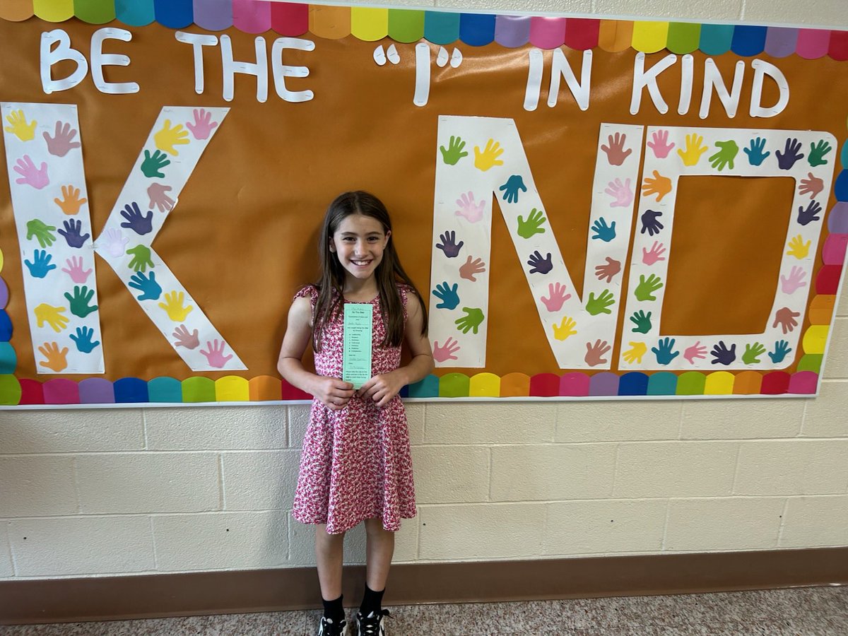 Andie is our student of the week showing leadership, tolerance, patience and compassion. She invited a friend to play with her at recess and she is always kind. #BeTheOneVFE