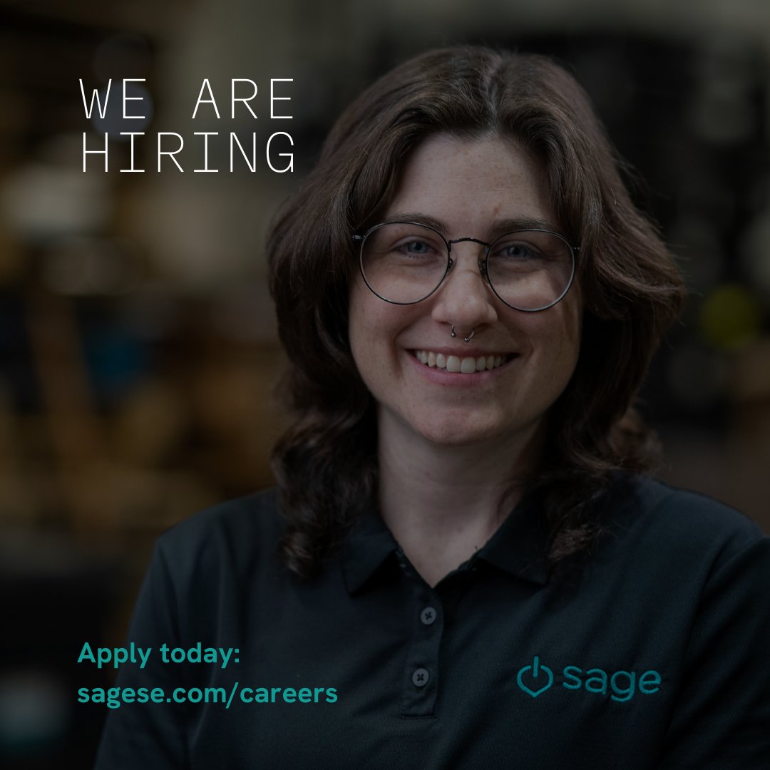 Your next career adventure awaits! ✨ Sage is expanding and we have exciting opportunities for driven individuals. Discover how you can grow with us.
Details &amp; application: hubs.li/Q03rFX9L0
#SageSustainableElectronics #NowHiring #TechCareers
