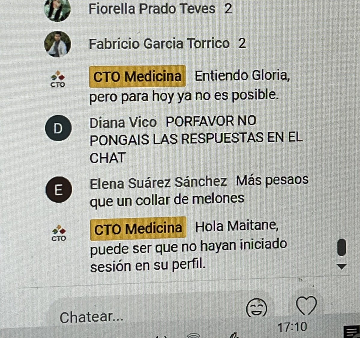 Primer dia de clase del intensivo y se nota la alegría en el ambiente!