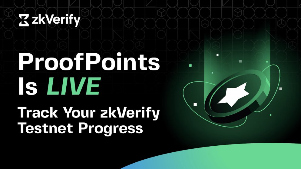 🚨 It’s official: ProofPoints is 𝗟𝗜𝗩𝗘.

Your zkVerify Testnet dashboard is here to track points, climb the leaderboard, and earn your spot in ZK history.

Check out the blog: bit.ly/ProofPointsBlog

Let’s break it down 👇