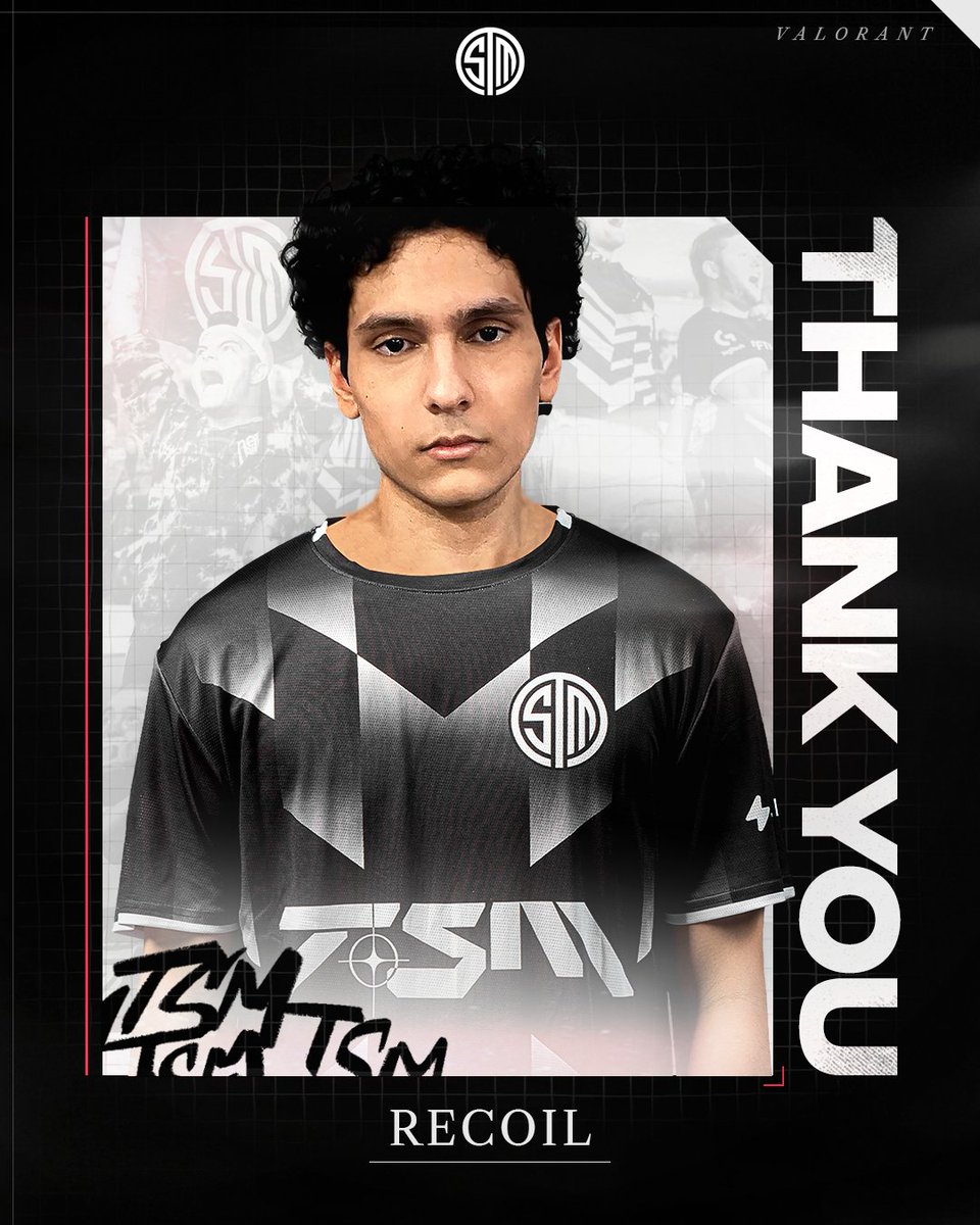 Today we part ways with our VALORANT players, sym and Recoil.

We'd like to thank them both for their dedication while with us. We wish them all the best in their respective futures.

See you in the server, lads 🖤🤍