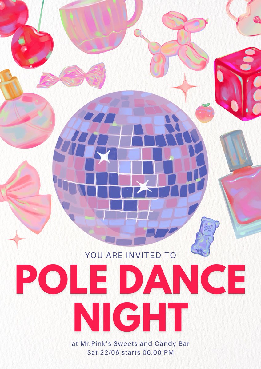 MPC_SweetsP's tweet image. คืนนี้แม้บาร์ของมิสเตอร์พิงก์จะปิด แต่มันกลับมีโปสเตอร์ประกาศแปะไว้เต็มกระจก และดูเหมือนว่ามันจะถูกแปะไปทั่วเมืองด้วย?

— you are invited to…
POLE DANCE NIGHT 🪩🌌🌹
#PoleNightatPinkBar_MPCss5

งานปาร์ตี้แสนสนุก แถมยังมีเงินรางวัลให้ 5000$ !!
(*รายละเอียดด้านล่าง)