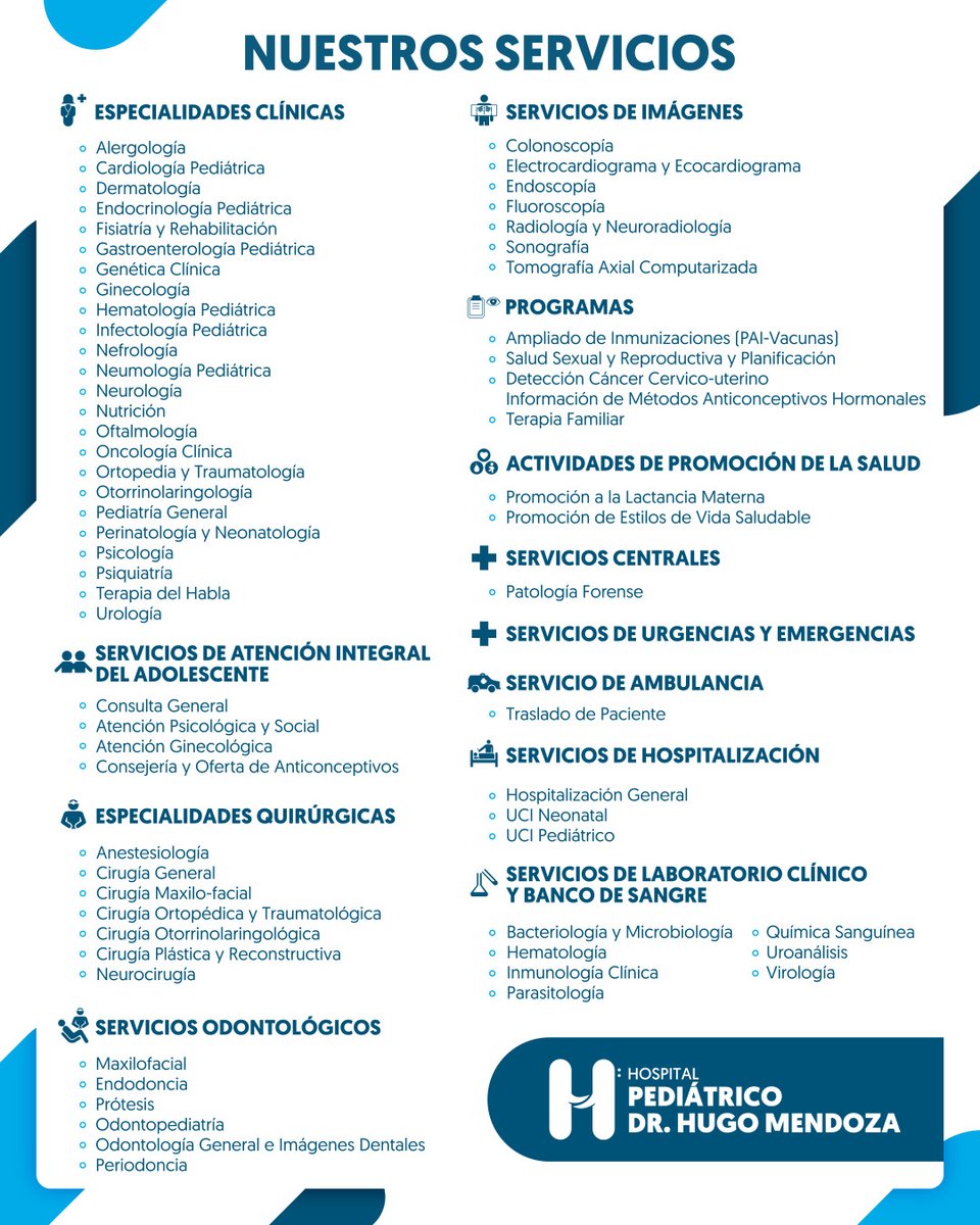 Hospital Pediátrico Dr. Hugo Mendoza tweet media
