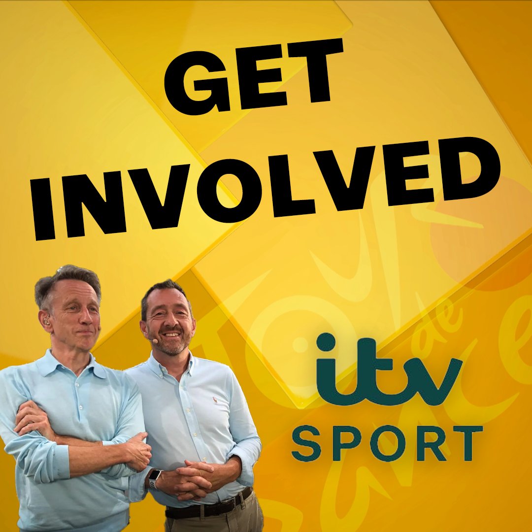 Planning to watch or attend the TOUR DE FRANCE this summer??

ITV would love to hear from you to get involved in our epic plans!! Send us a DM to get involved

#tourdefrance #ITV #getinvolved