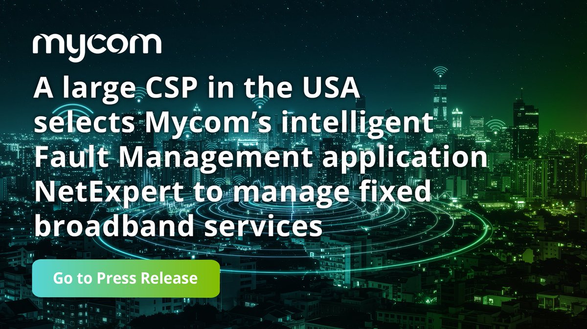We are excited to announce that our intelligent Fault Management application NetExpert has been selected by a large CSP in the USA to manage fixed broadband services. 

Go to Press Release: bit.ly/4kJJYHE