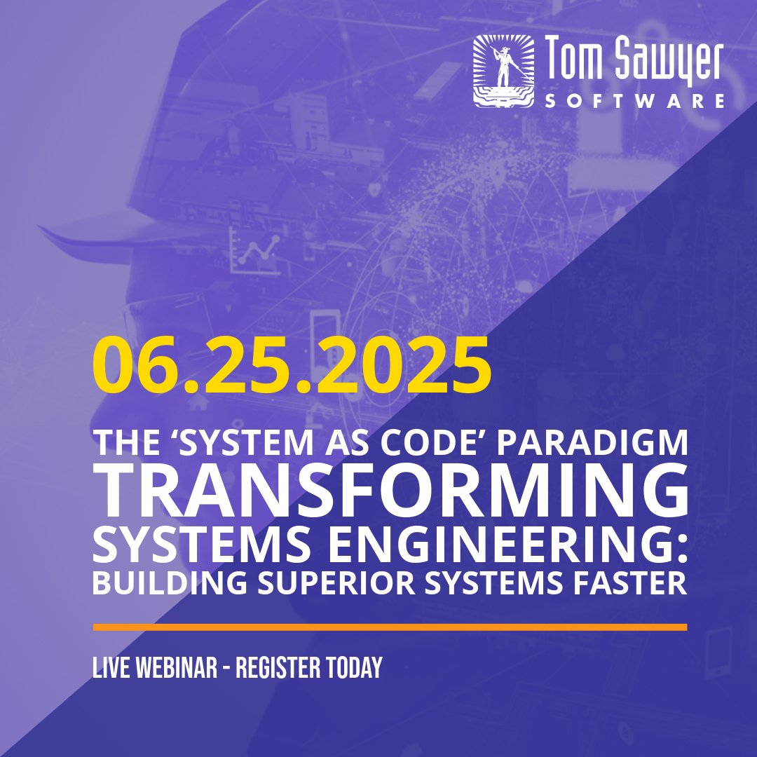 TSawyerSoftware's tweet image. “System as Code" is here! Join our live webinar with guest host Juozas Vaicenavicius, PhD and CEO of Sensmetry, as we explore how SysML v2 & next-gen tools are transforming Systems Engineering.
Register now: bit.ly/4jVMEkn
#SysIDE #SysMLv2 #SystemsEngineering #MBSE