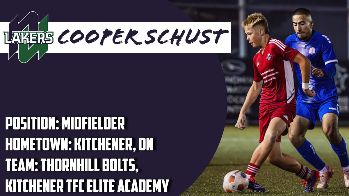 The #Lakers M⚽️ team is excited and proud to announce the addition of hardworking midfielder, Cooper Schust. He will join the program for the 2025-26 #OUA season. Welcome to the Lakers Family, Cooper. #GoLakers #LakersPRIDE #NortherNUprising
