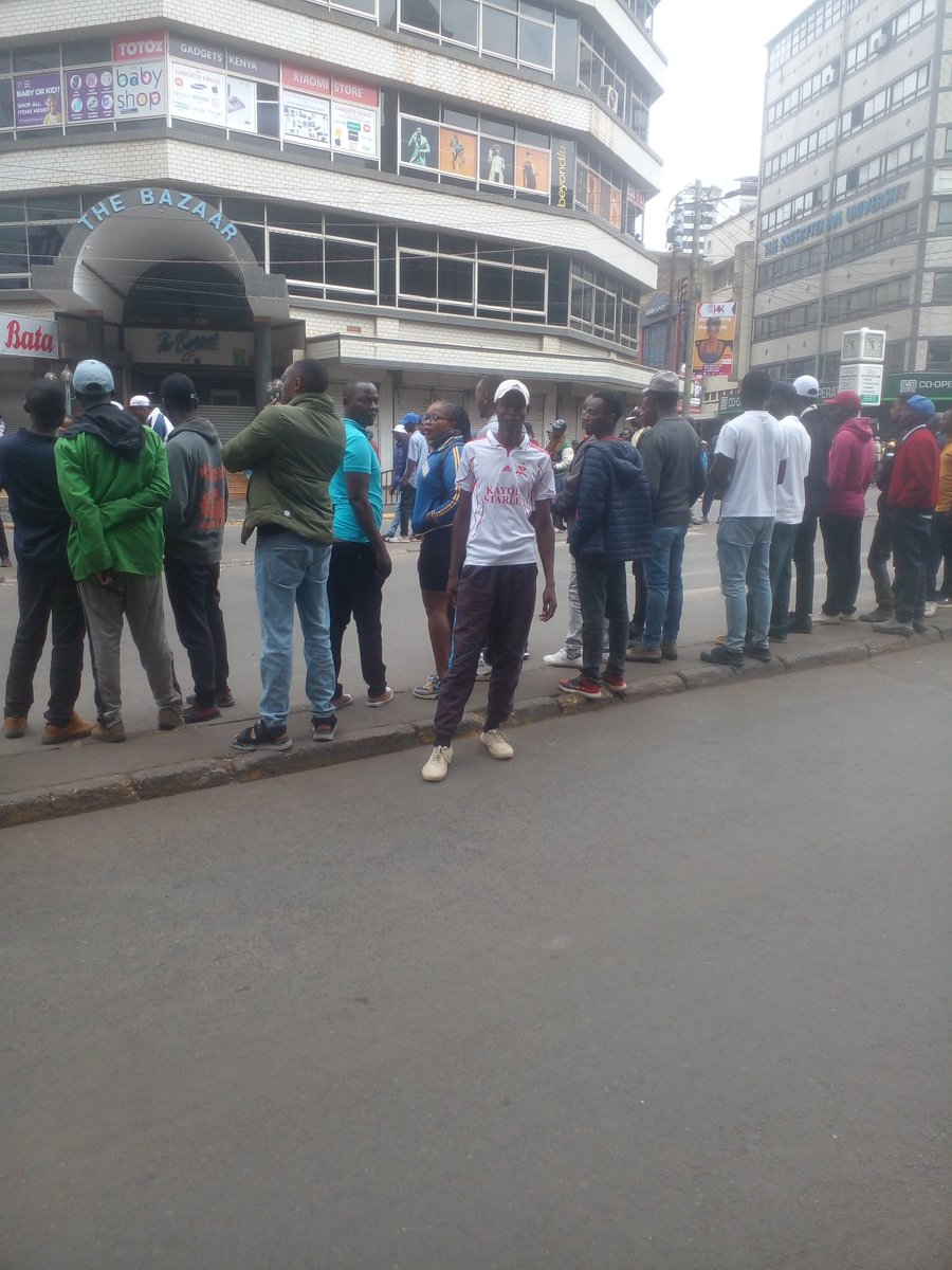 Total shutdown in NAIROBI CBD for #TuesdayMAANDAMANO demanding #JusticeForAlbertOjwang #JusticeForEliJoshua #endpolicebrutalityke