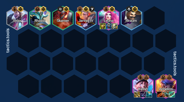 🟥 XAYAH / APHELIOS VANGUARDS 🟥

Sin duda, de las compos más consistentes que vimos este pasado fin de semana. 

Abrimos hilo 👇