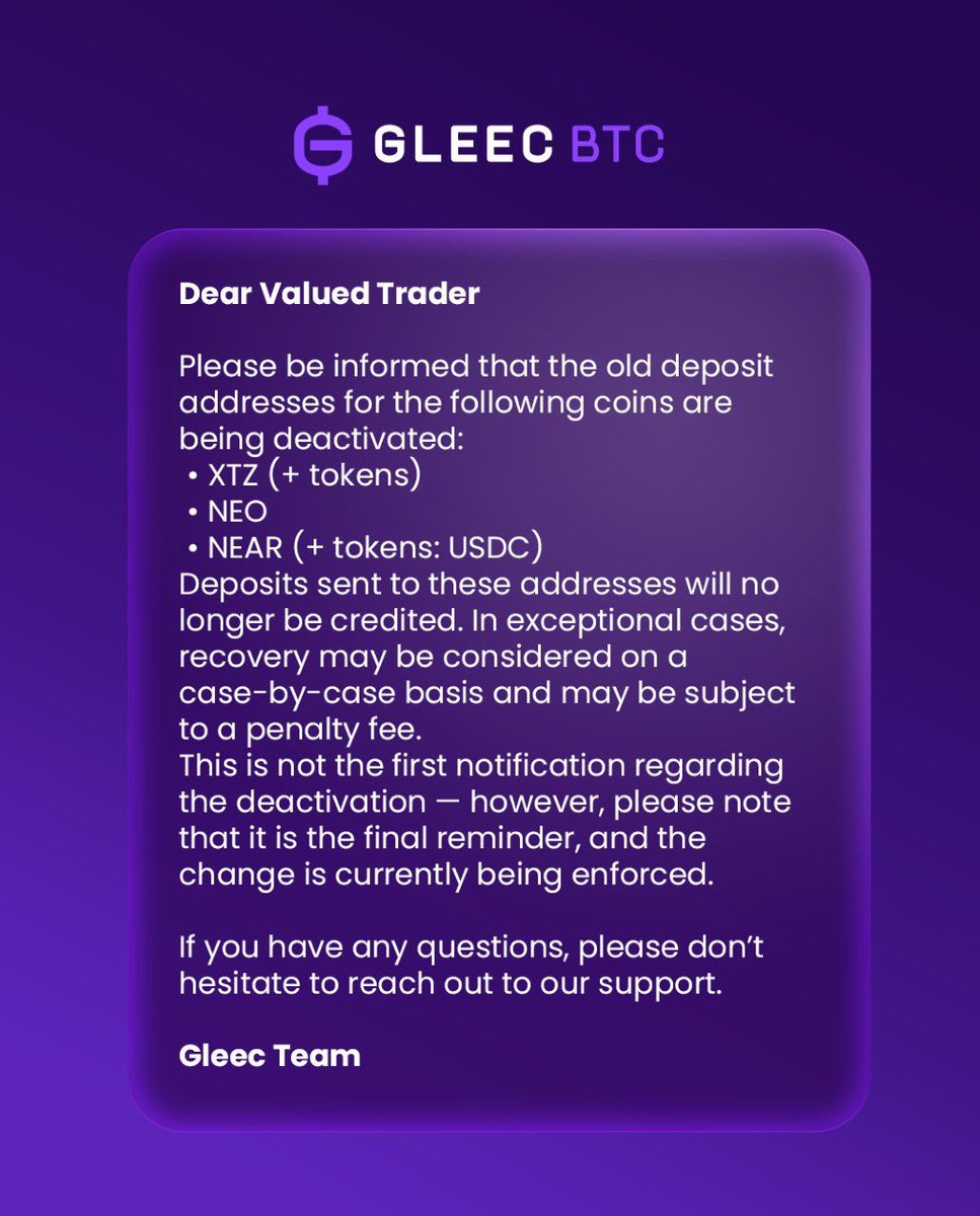 Announcement 📣 
<a href="/gleecbtc/">Gleec BTC Exchange</a> <a href="/GleecX/">gleec</a> <a href="/GleecOfficial/">Gleec</a> <a href="/MandalaEx/">Mandala Exchange</a> <a href="/raphael_art/">raphael.art</a>