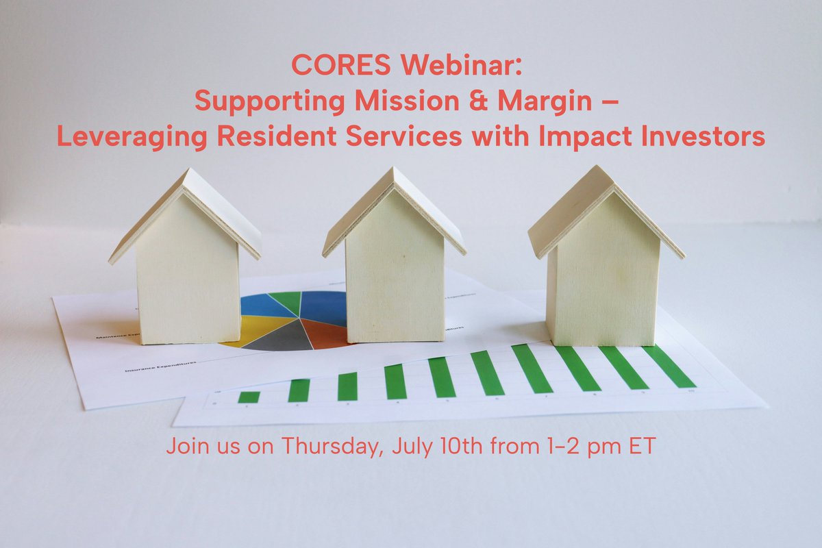 The quality of services drives financial impact through improved resident satisfaction &amp; housing stability. Our upcoming webinar will explore our report on impact investment frameworks and discuss how CORES orgs may be attractive to these investors: us06web.zoom.us/webinar/regist…