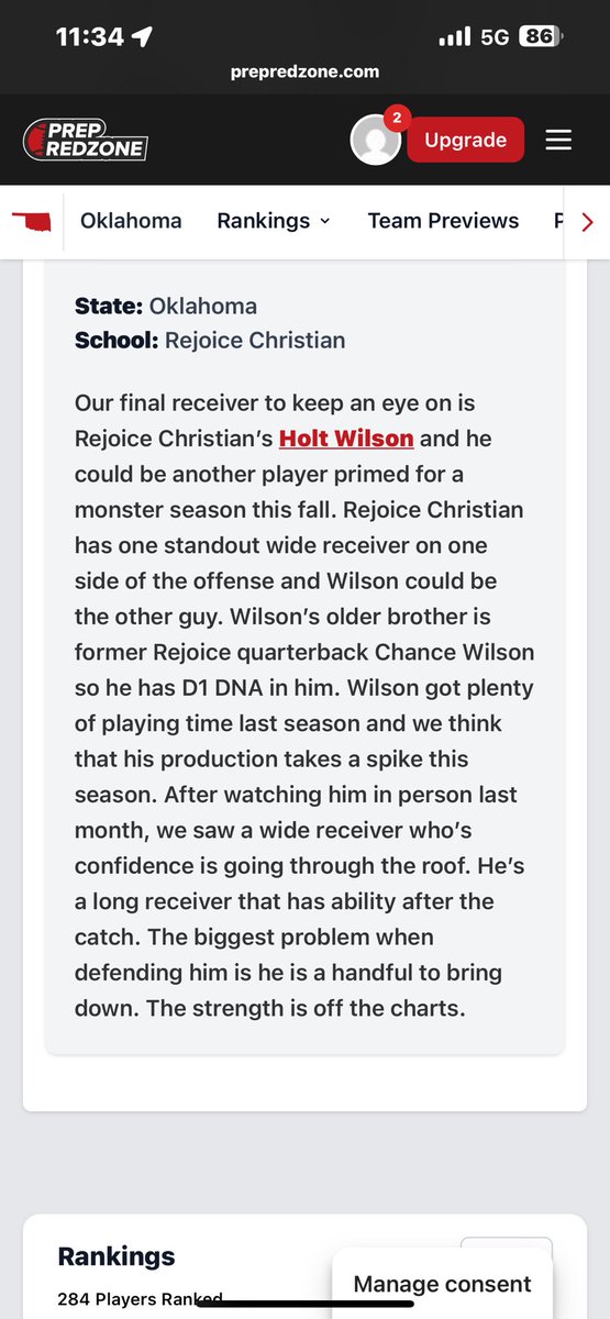Holt Wilson (@holtwilson2) on Twitter photo Excited for the 2025 season! Honored to be Featured as a Top 2028 pass catcher.
<a href="/PRZMichaelK/">Michael Knight</a> <a href="/PrepRedzoneOK/">Prep Redzone Oklahoma</a>
<a href="/Rejoice_Eagles/">Rejoice Athletics</a> <a href="/CoachMarley/">Brent Marley</a> <a href="/_CoachWillis/">Casey Willis</a> <a href="/Coach_Eak/">Matt Eakle</a>
@chancewilson15 Excited for the 2025 season! Honored to be Featured as a Top 2028 pass catcher.
<a href="/PRZMichaelK/">Michael Knight</a> <a href="/PrepRedzoneOK/">Prep Redzone Oklahoma</a>
<a href="/Rejoice_Eagles/">Rejoice Athletics</a> <a href="/CoachMarley/">Brent Marley</a> <a href="/_CoachWillis/">Casey Willis</a> <a href="/Coach_Eak/">Matt Eakle</a>
@chancewilson15