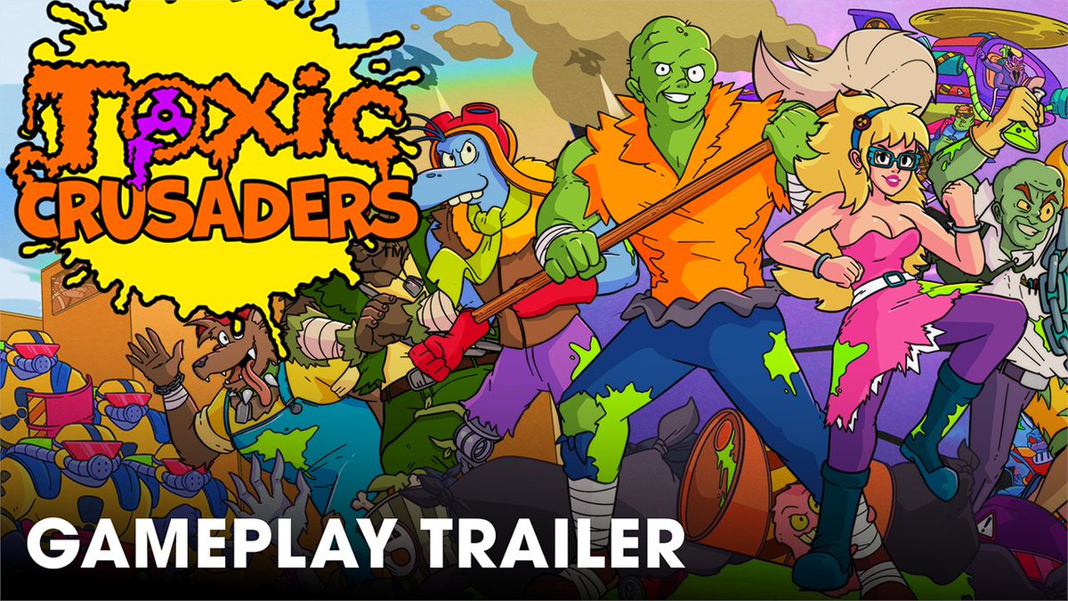 Watch the latest Toxic Crusaders gameplay trailer on our YouTube channel - link below!
