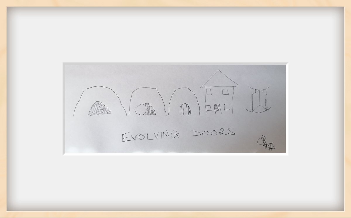 bartram_andy's tweet photo. Always was rubbish at art but it's the thought that counts! #evolution #DadJokes #architecture #thedoors #Doors https://t.co/uwqxJsnTHI