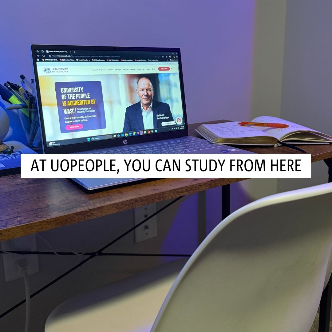 UoPeople's tweet image. Who needs a classroom when you’ve got Wi-Fi? 🌍 From bed to the beach to the middle of the ocean (yes, really), UoPeople students study wherever life takes them. Flexibility looks good on you. 💻✨ #StudyAnywhere #UoPeople #TuitionFree #OnlineUniversity