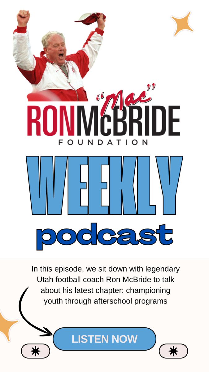 LISTEN NOW: Utah legend Coach Ron McBride is on a new mission: mentoring youth through afterschool programs. 🏈

With 99,000 Utah kids left alone after school, he's building bridges—one student at a time. art19.com/shows/fresh-of…