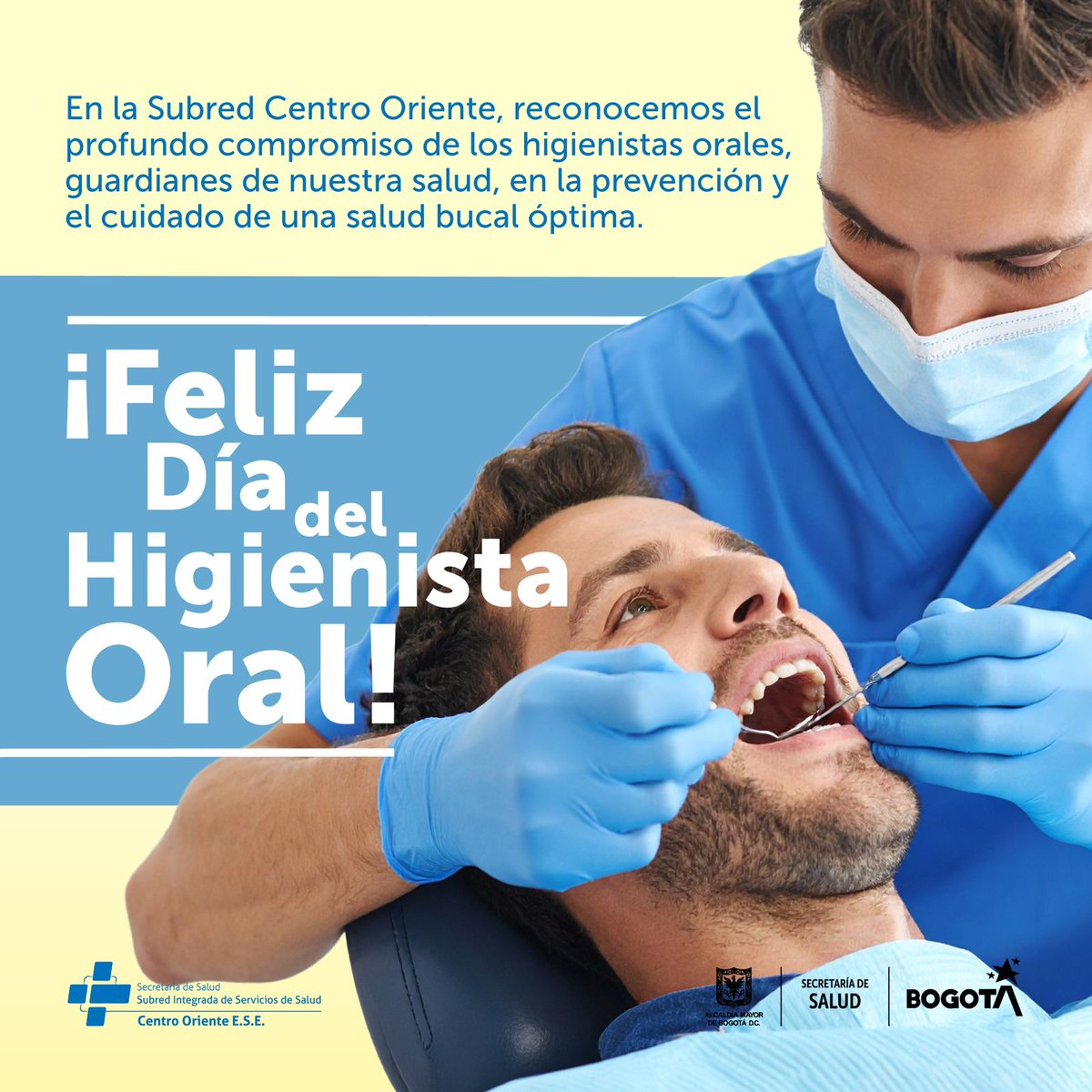 🦷 Hoy celebramos a quienes cuidan nuestras sonrisas: los higienistas dentales.
Gracias por su labor incansable en la salud bucal. 💙
#DíaDelHigienistaDental
#SubRedCentroOriente
#TalentoHumanoEnSalud
#PrevenciónEsSalud