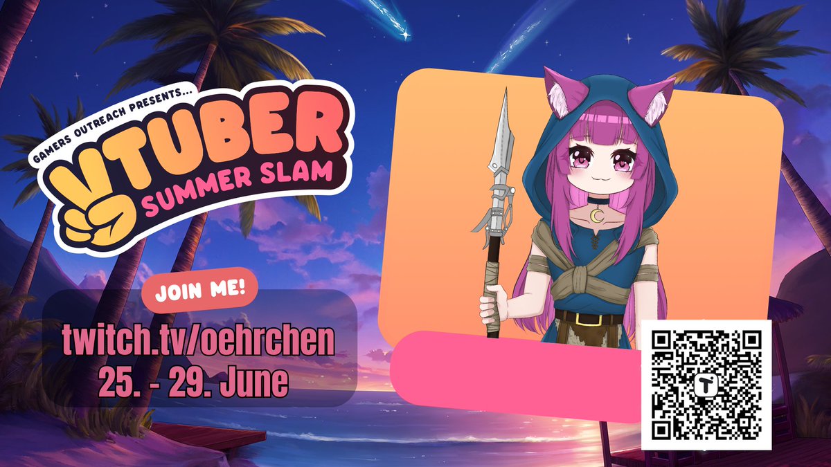 Oehrchen 💜 🦊 (@oehrchentv) on Twitter photo 🌟Charity Stream Ankündigung🌟
Auch in diesem Jahr möchte ich denen etwas geben, die nicht so viel Glück im Leben haben.
Daher unterstütze ich mit Charity Streams vom 25. - 29. Juni <a href="/GamersOutreach/">Gamers Outreach</a> während des VTuber Summer Slams 2025.
#GERVTuber #VTuberSS2025 🌟Charity Stream Ankündigung🌟
Auch in diesem Jahr möchte ich denen etwas geben, die nicht so viel Glück im Leben haben.
Daher unterstütze ich mit Charity Streams vom 25. - 29. Juni <a href="/GamersOutreach/">Gamers Outreach</a> während des VTuber Summer Slams 2025.
#GERVTuber #VTuberSS2025