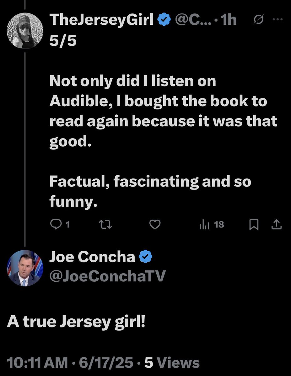 It’s always a good morning when you get a comment from a true Jersey Boy.

<a href="/JoeConchaTV/">Joe Concha</a>