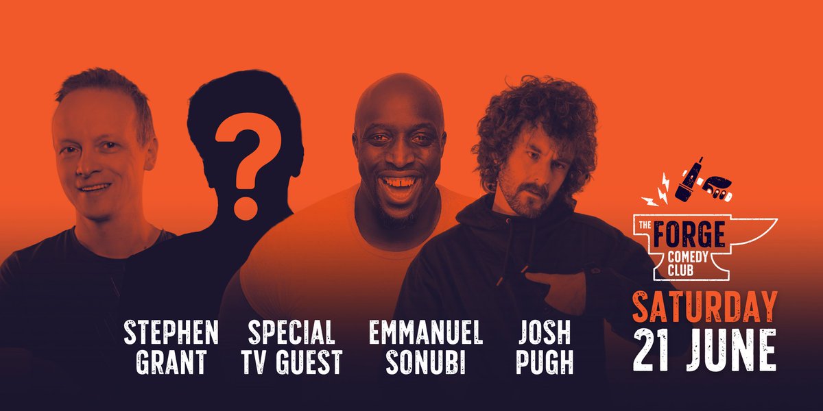 Forge Comedy Club (@forgecomedyclub) on Twitter photo Can you guess who the #mysteryguest who's coming to the Forge Comedy Club in #Brighton this weekend?
With your host <a href="/stephencgrant/">Stephen Grant</a> along with <a href="/JoshPughComic/">Josh Pugh</a> and <a href="/emmanuelstandup/">Emmanuel Sonubi - 2025 TOUR ON SALE NOW</a> - it's set to be a scorcher of a weekend!!
(We have the BEST aircon and refreshments!) Can you guess who the #mysteryguest who's coming to the Forge Comedy Club in #Brighton this weekend?
With your host <a href="/stephencgrant/">Stephen Grant</a> along with <a href="/JoshPughComic/">Josh Pugh</a> and <a href="/emmanuelstandup/">Emmanuel Sonubi - 2025 TOUR ON SALE NOW</a> - it's set to be a scorcher of a weekend!!
(We have the BEST aircon and refreshments!)