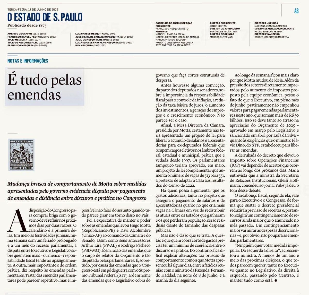 Parlamentares cobram responsabilidade fiscal, mas não querem ser eles próprios responsáveis.