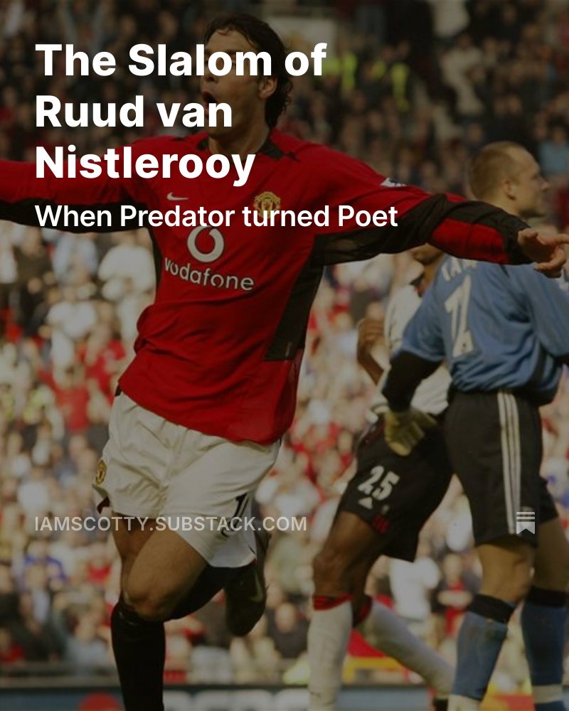 "Following Ruud van Nistlerooy’s sonata in slalom, Arsenal would shit themselves. Manchester United powered home..."

Link below.