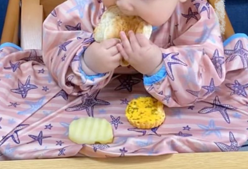 BLW始めた時周りは誰もやってなくて、いつも「え？それで大丈夫なの？」って言われてた。

大丈夫。

そんなの子育てしてたら何度でもぶち当たる壁だから。笑

子育て系って「こうあるべき」が溢れてますよね。

でもBLW離乳食を通じてそういう声をスルーする力が身についた気がする。

#BLW離乳食