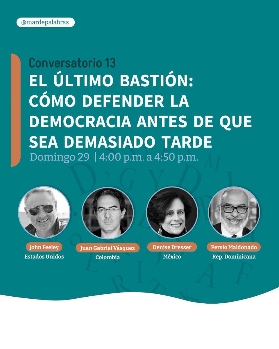 Voces diversas, ideas vibrantes 📢. El domingo 29, los conversatorios de Mar De Palabras te ofrecen un abanico de temas y perspectivas que te sorprenderán. ¡Descubre quiénes estarán! 

Boletas en @ticketmax.com.do  #MardePalabras #Festival
